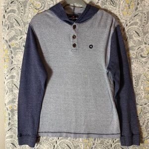 AIRWALK Men’s Medium Gray Blue Textured Hoodie